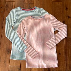 Boden Girls 15-16Y Bundle Of Two Long Sleeve Stripped Shirt Gold Detail Soft